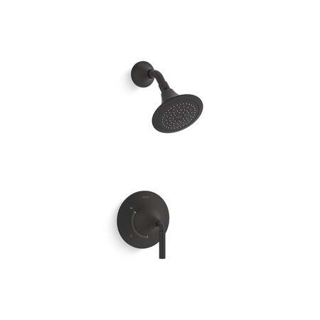 Tone Rite-Temp Shower Trim 2.5 GPM Matte Black